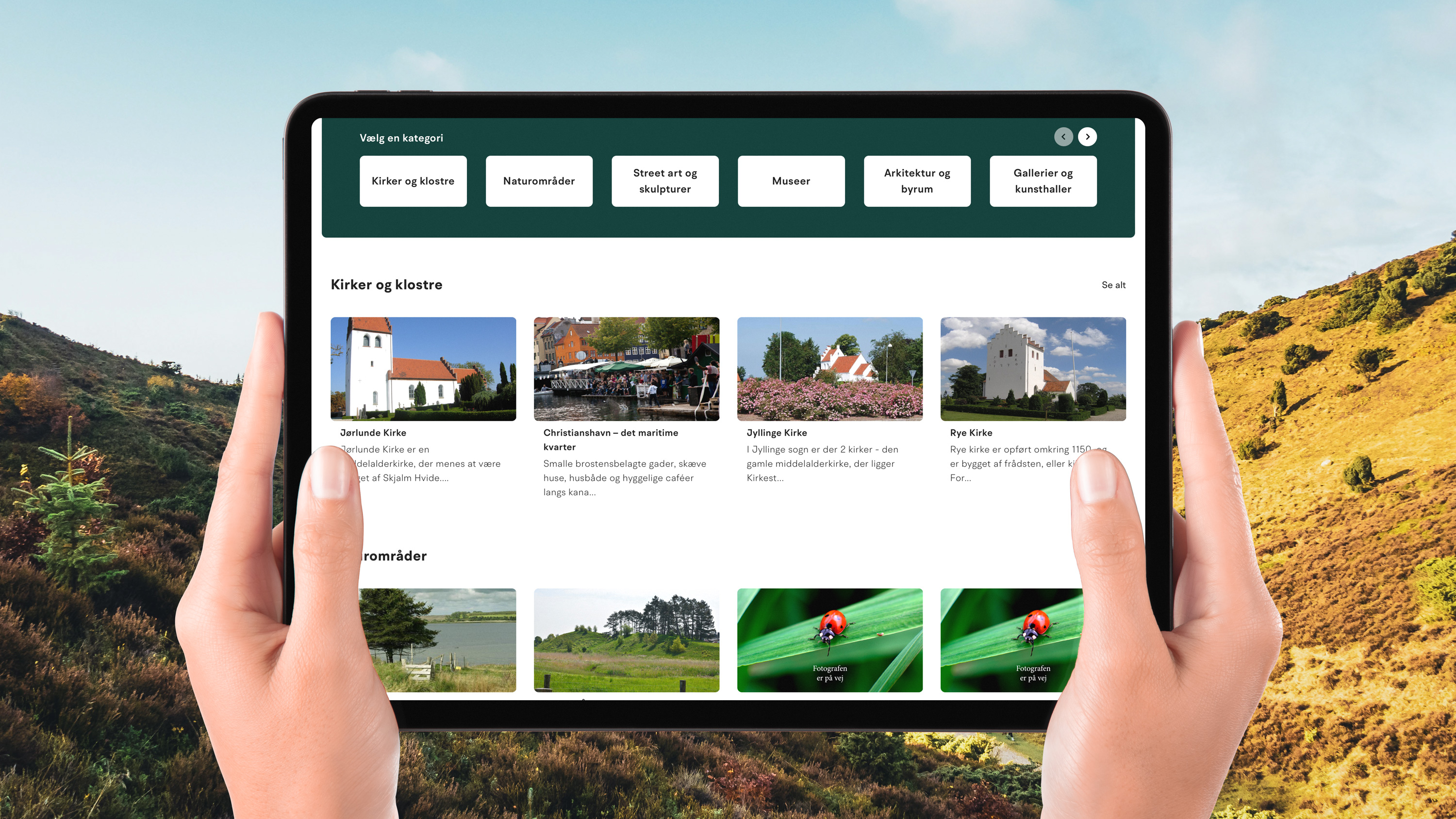 Holding Hand Landscape Ipad Tablet Mockup